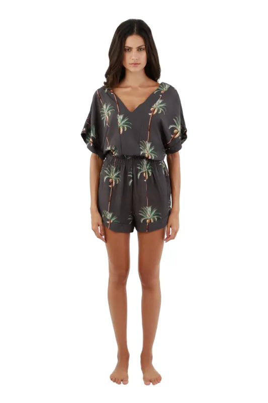 Tropical Palms Amalfi Jumpsuit sold by Malai Swimwear