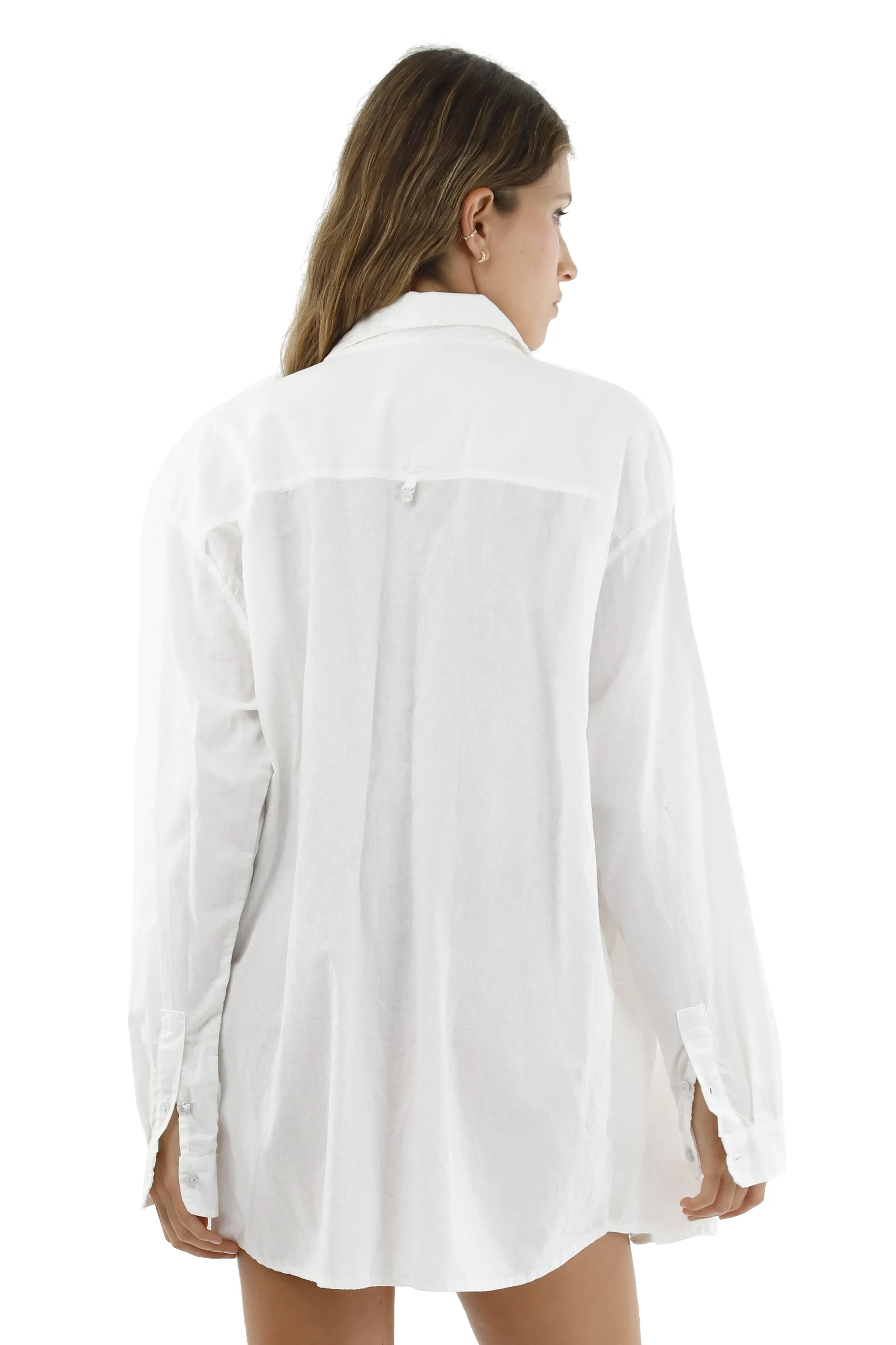 White Vera Shirt sold by Malai Swimwear product image thumbnail 2