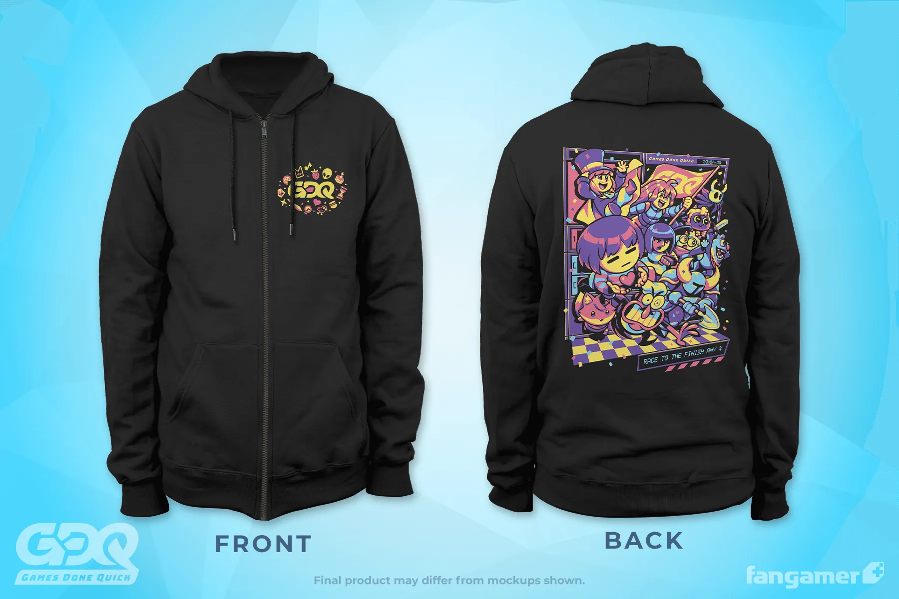 GDQ Race to the Finish Hoodie sold by Fangamer product image thumbnail 3