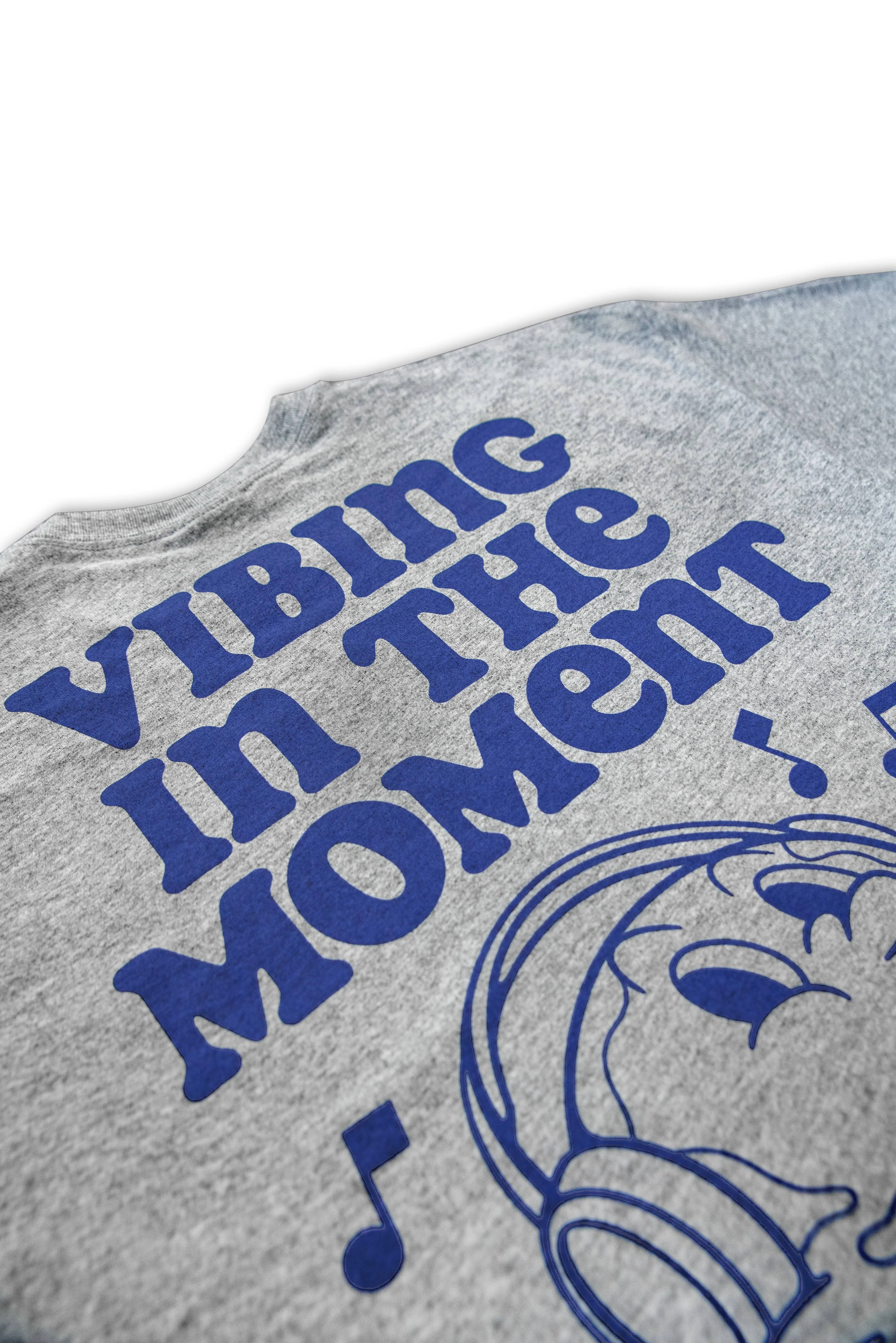 Short Sleeved T-Shirt in Sport Grey with Vibing in the Moment Print sold by Dream But Do Not Sleep product image thumbnail 3