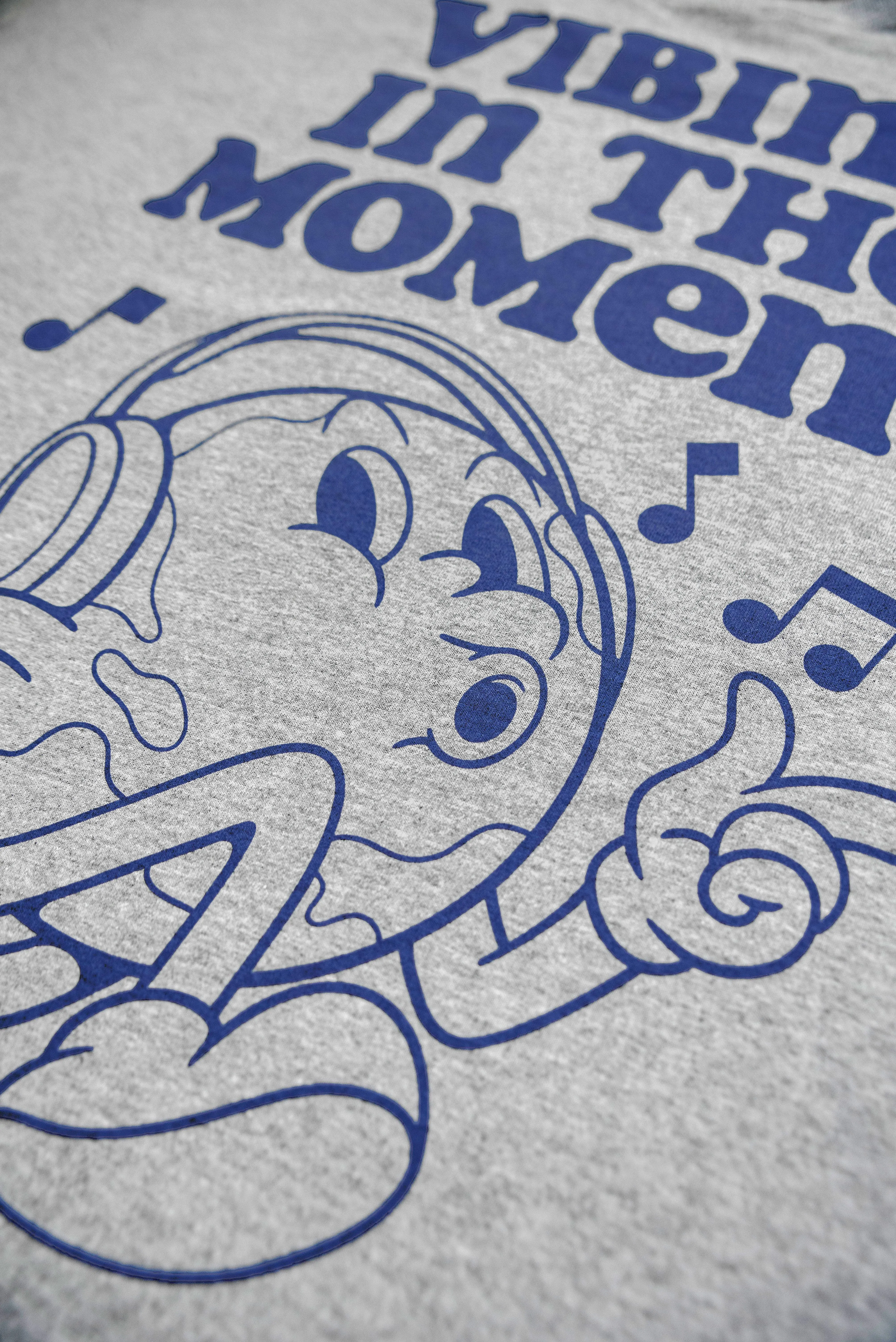 Short Sleeved T-Shirt in Sport Grey with Vibing in the Moment Print sold by Dream But Do Not Sleep product image thumbnail 2