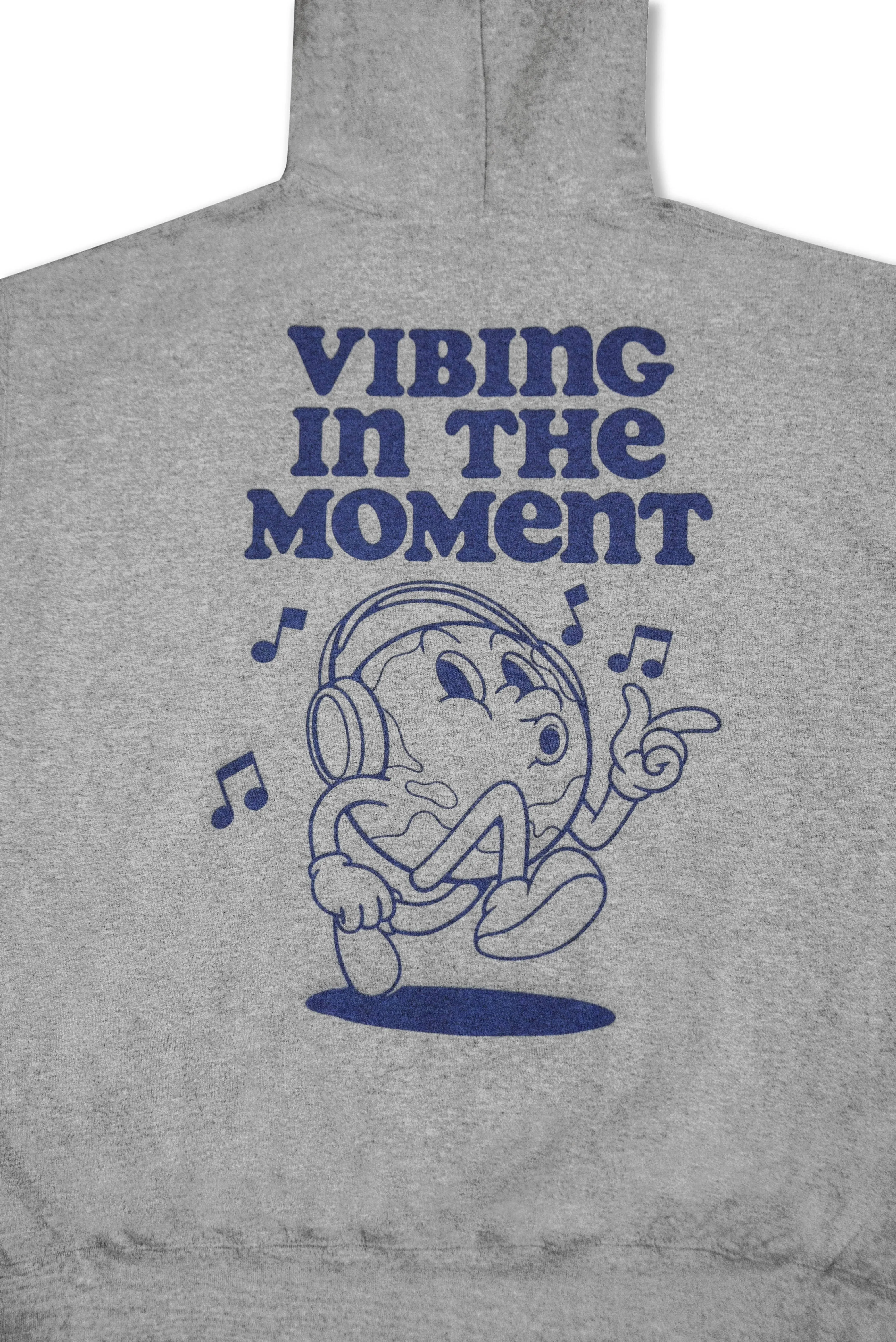 Hoodie in Heather Grey with Vibing In The Moment Print sold by Dream But Do Not Sleep product image thumbnail 2