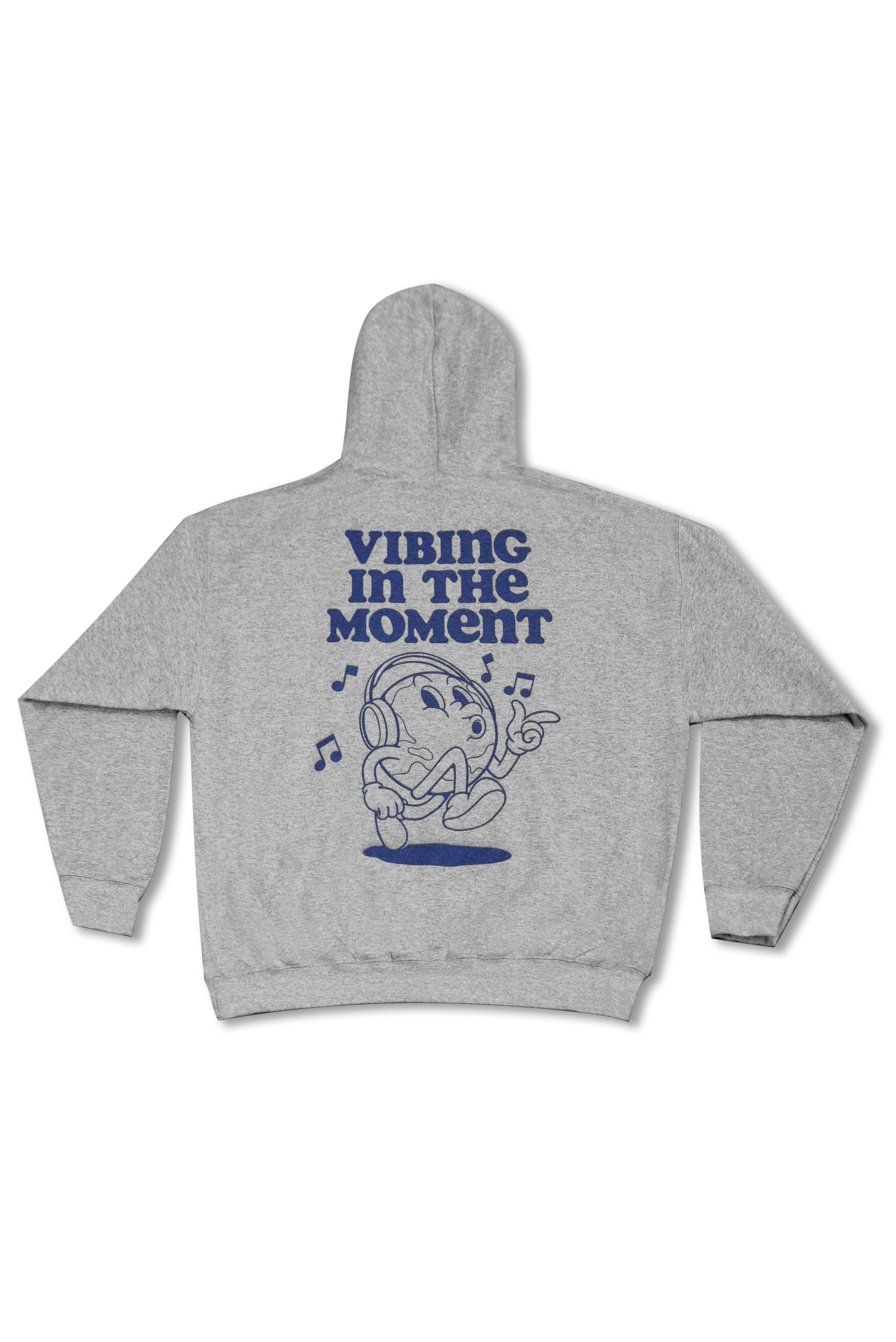 Hoodie in Heather Grey with Vibing In The Moment Print sold by Dream But Do Not Sleep