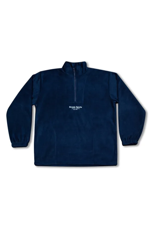1/4 Zip Fleece in Navy with Dream Sports Tonal Logo Embroidery sold by Dream But Do Not Sleep