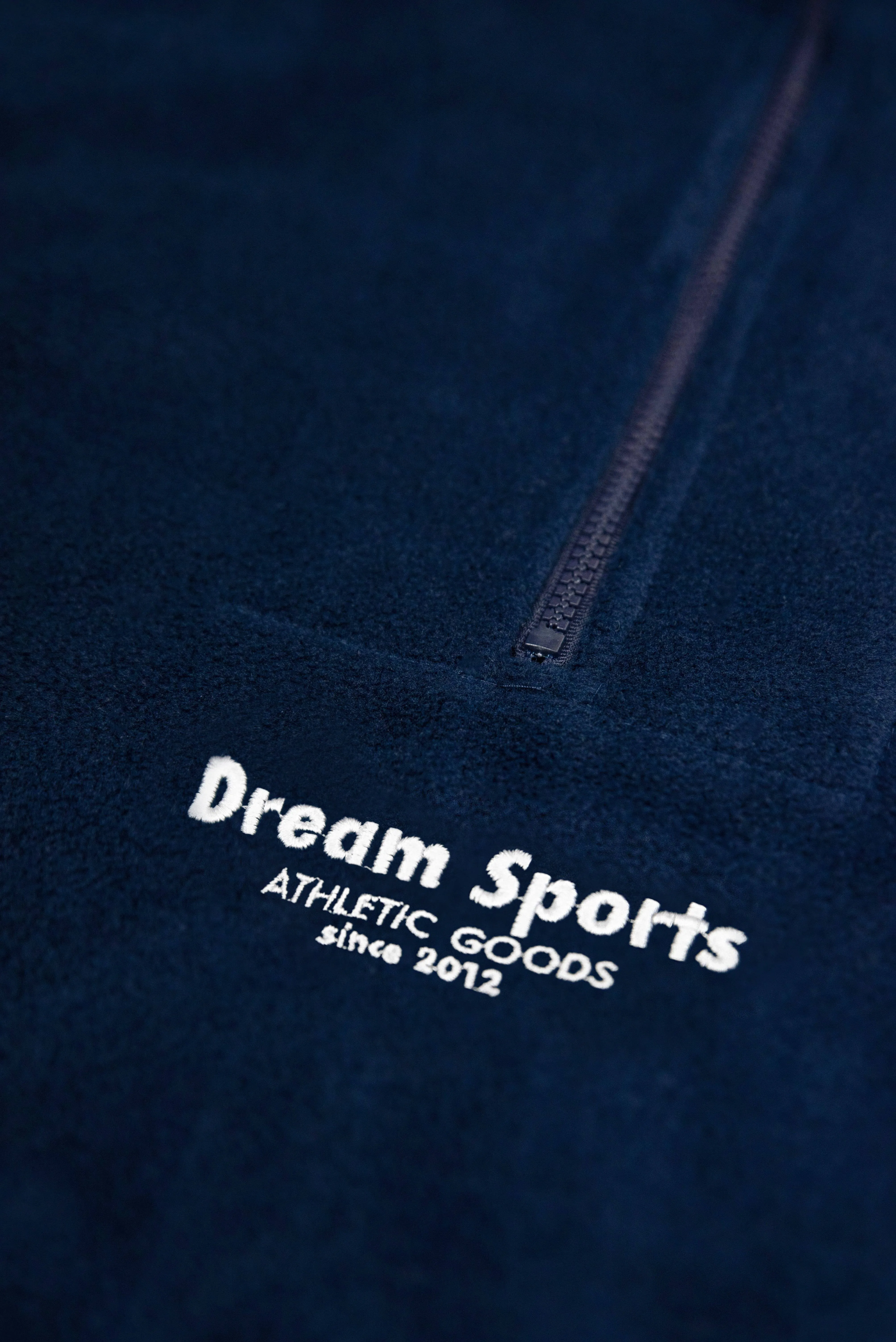 1/4 Zip Fleece in Navy with Dream Sports Tonal Logo Embroidery sold by Dream But Do Not Sleep product image thumbnail 3