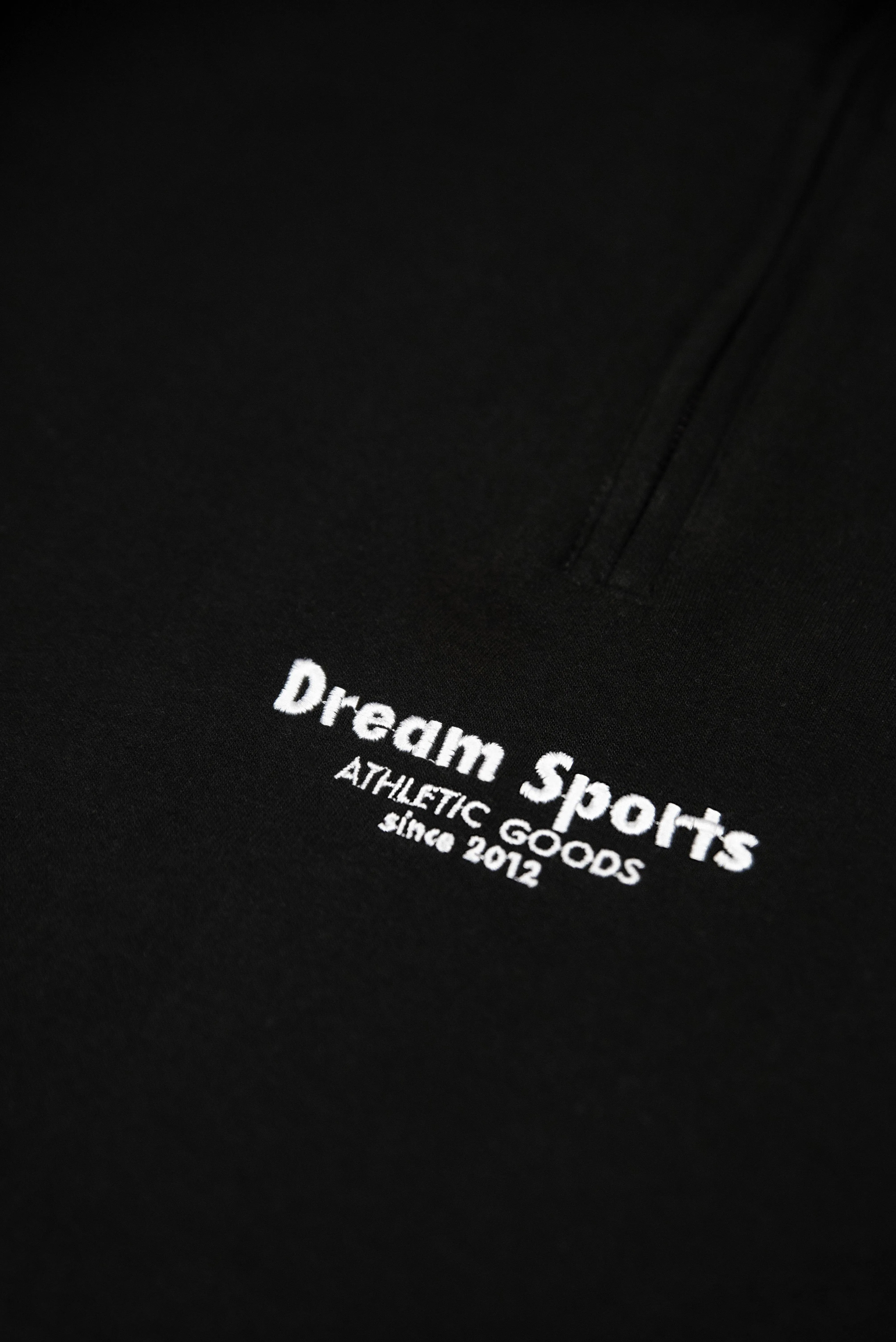 1/4 Zip Sweatshirt in Black with Dream Sports Tonal Logo Embroidery sold by Dream But Do Not Sleep product image thumbnail 4