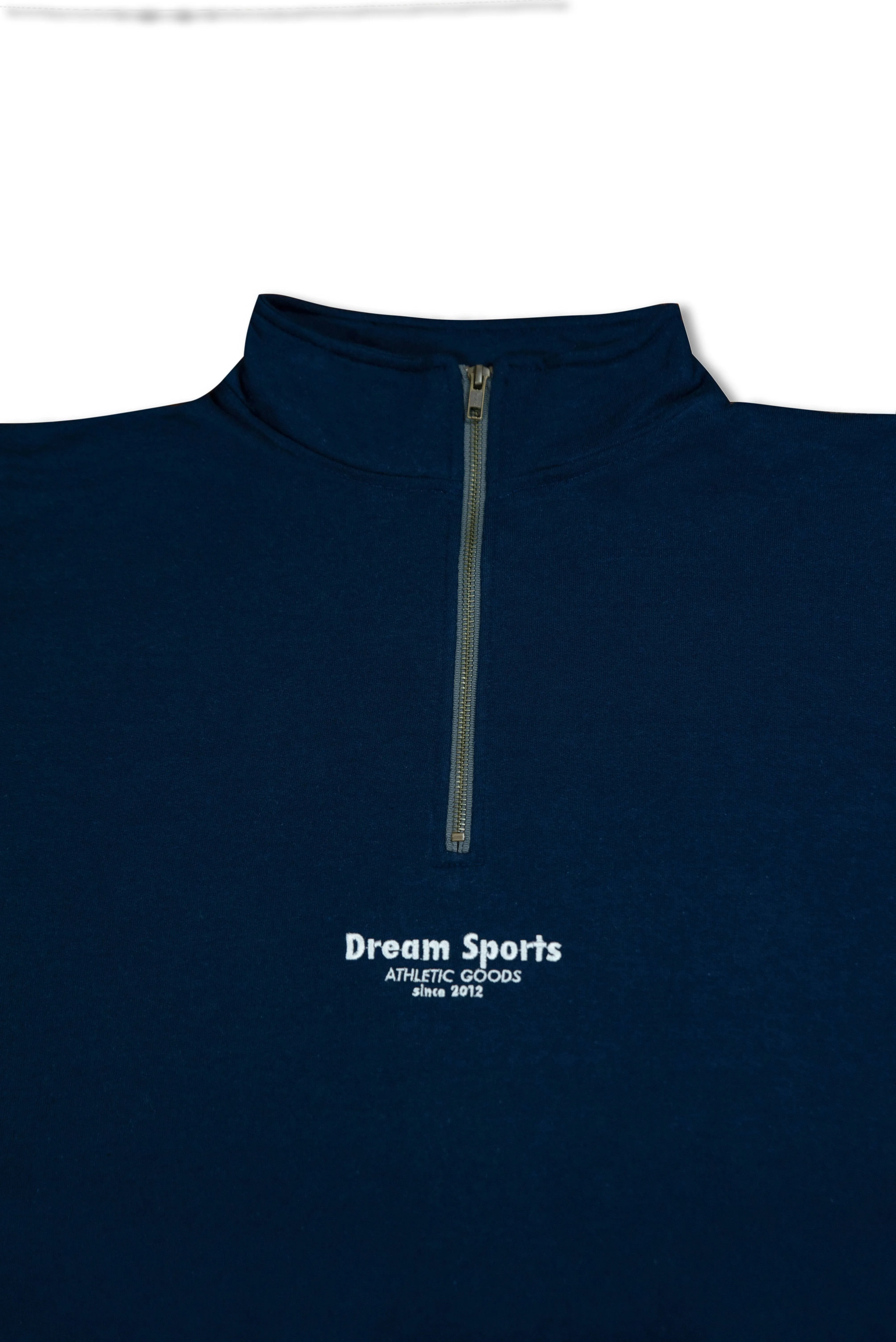 1/4 Zip Sweatshirt in Navy with Dream Sports Tonal Logo Embroidery sold by Dream But Do Not Sleep product image thumbnail 2