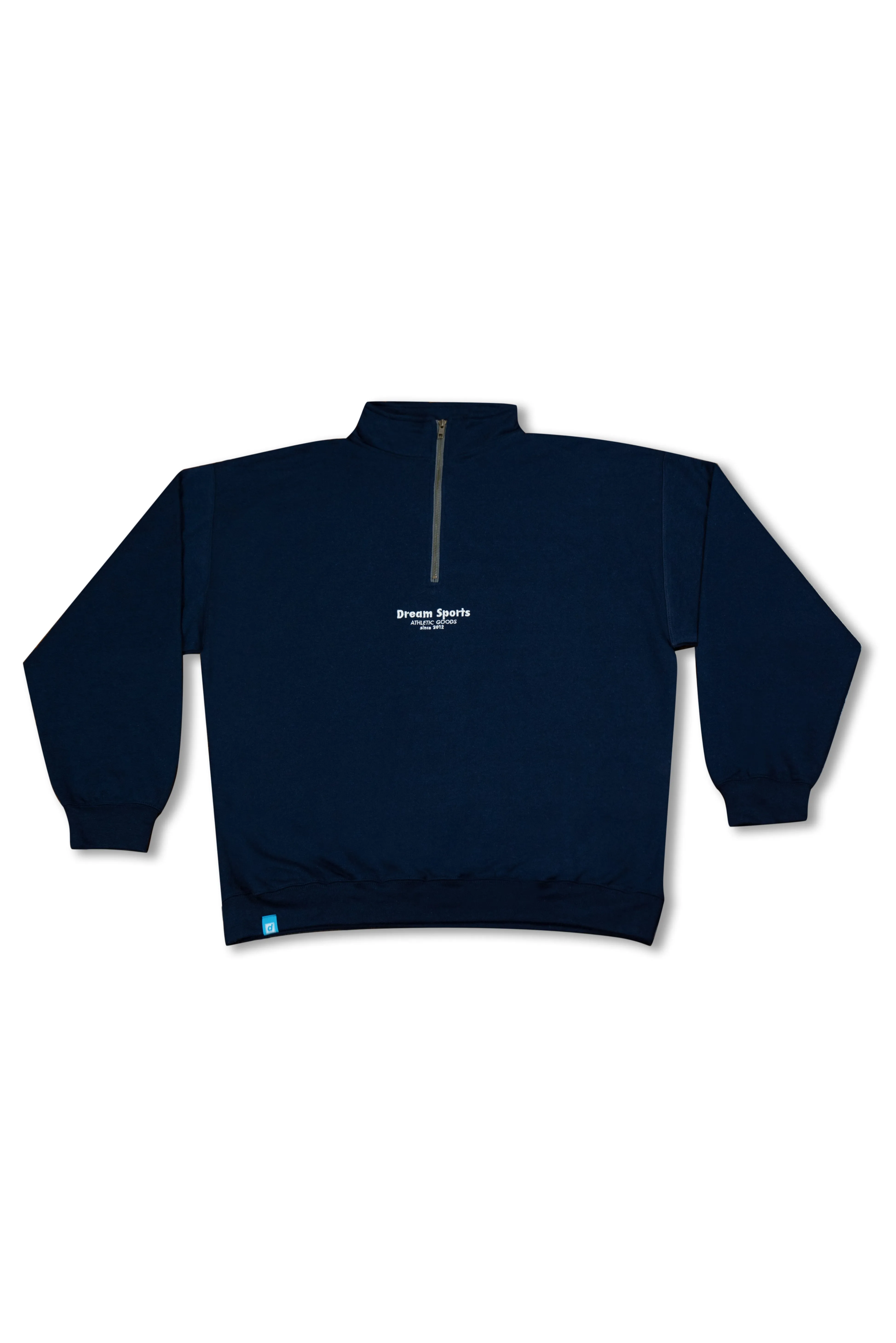 1/4 Zip Sweatshirt in Navy with Dream Sports Tonal Logo Embroidery sold by Dream But Do Not Sleep