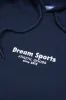 Hoodie in Navy with Dream Sports Tonal Logo Embroidery sold by Dream But Do Not Sleep