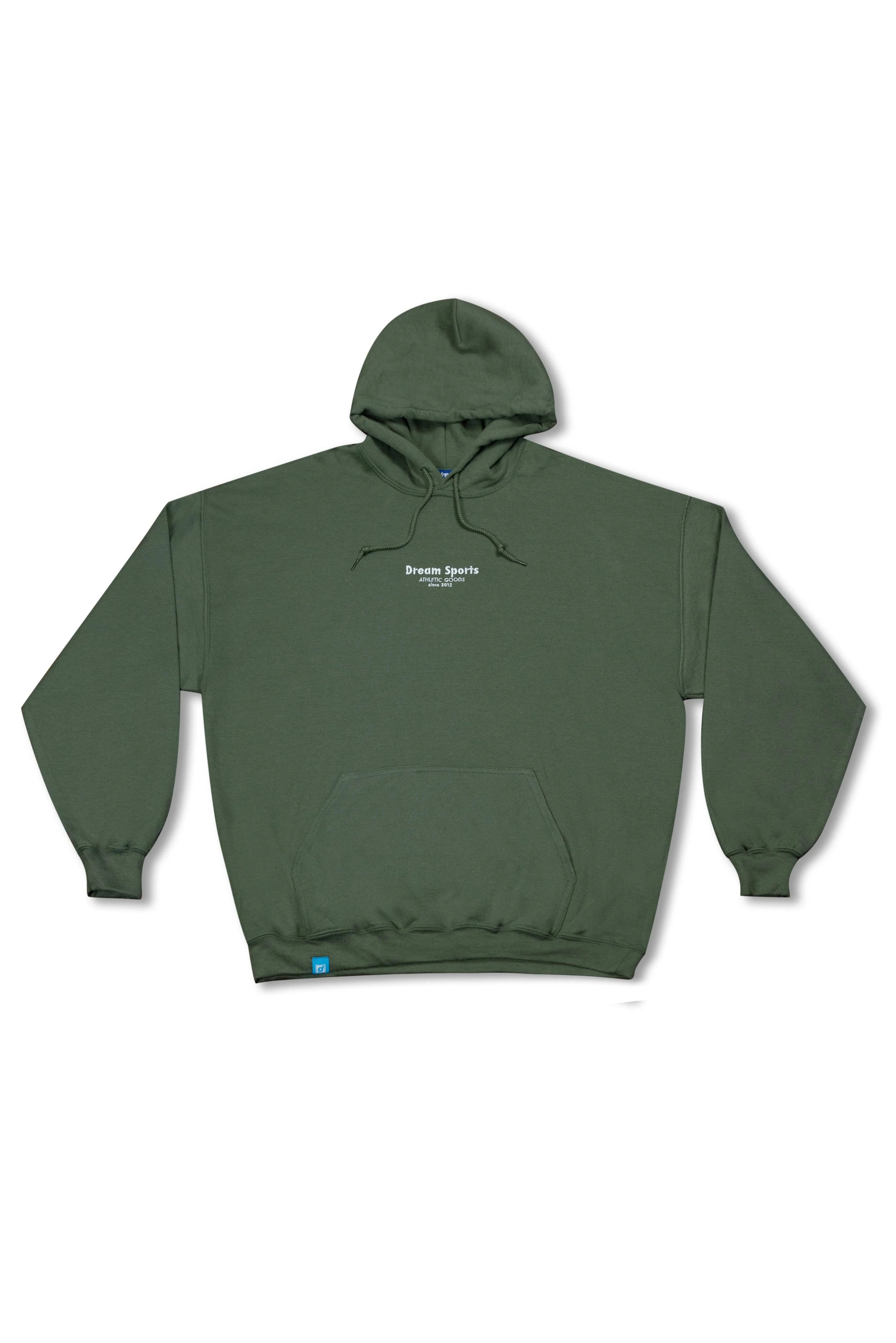 Hoodie in Military Green with Dream Sports Tonal Logo Embroidery sold by Dream But Do Not Sleep