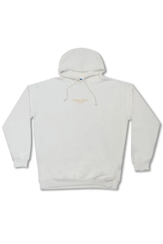 440gsm Hoodie in Vanilla with Dream Sports Tonal Logo Embroidery made by Dream But Do Not Sleep