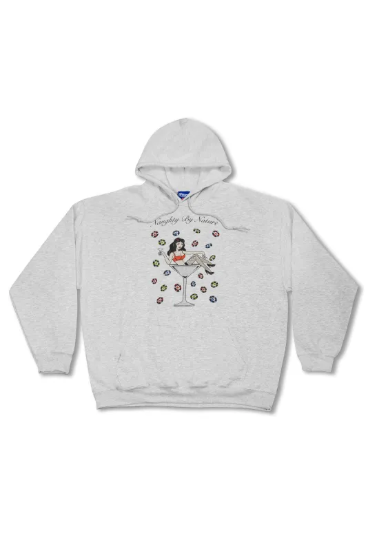 Hoodie in Ash Grey with Naughty By Nature Print sold by Dream But Do Not Sleep