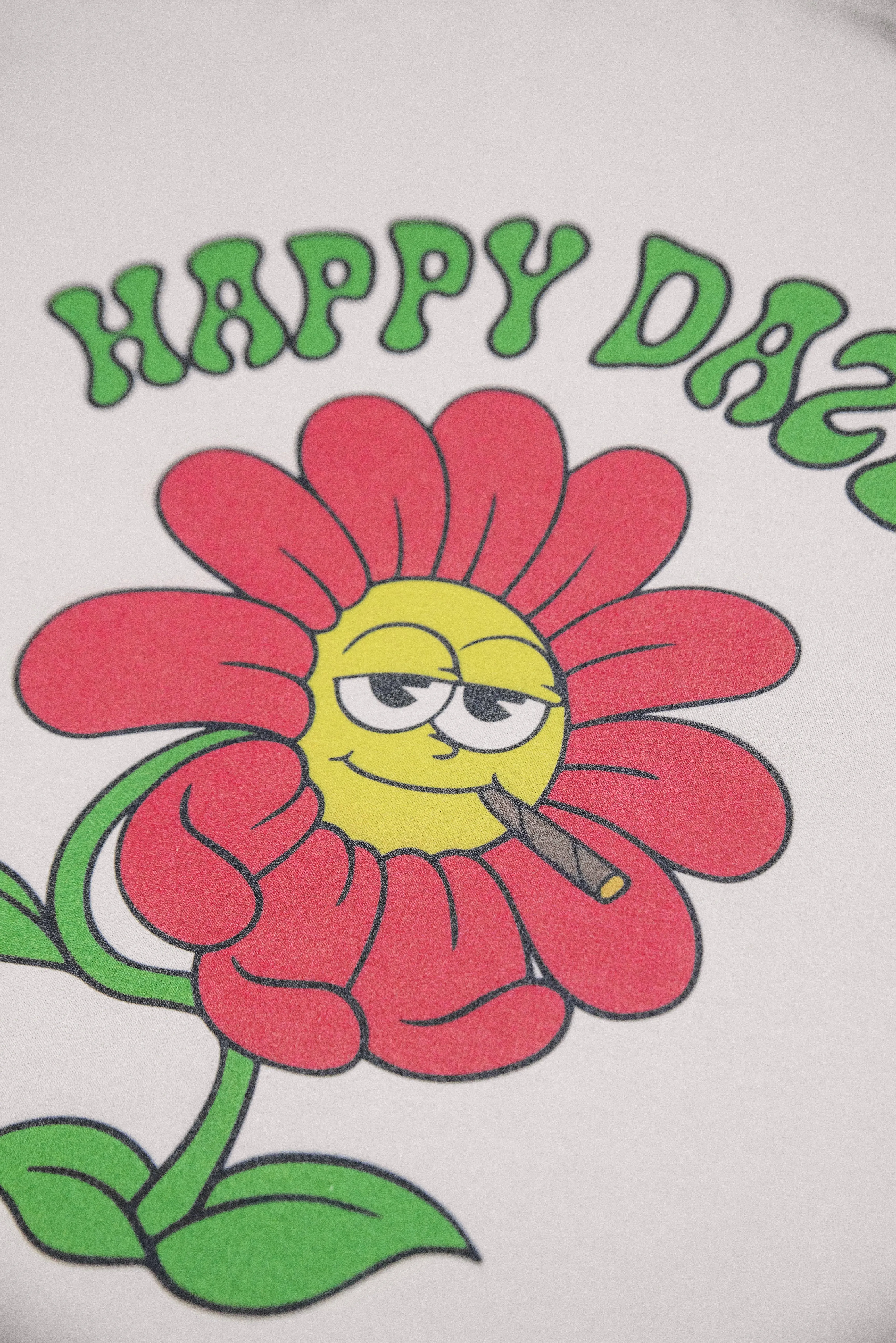 Hoodie in Sand with Happy Daze Flower Print sold by Dream But Do Not Sleep product image thumbnail 3