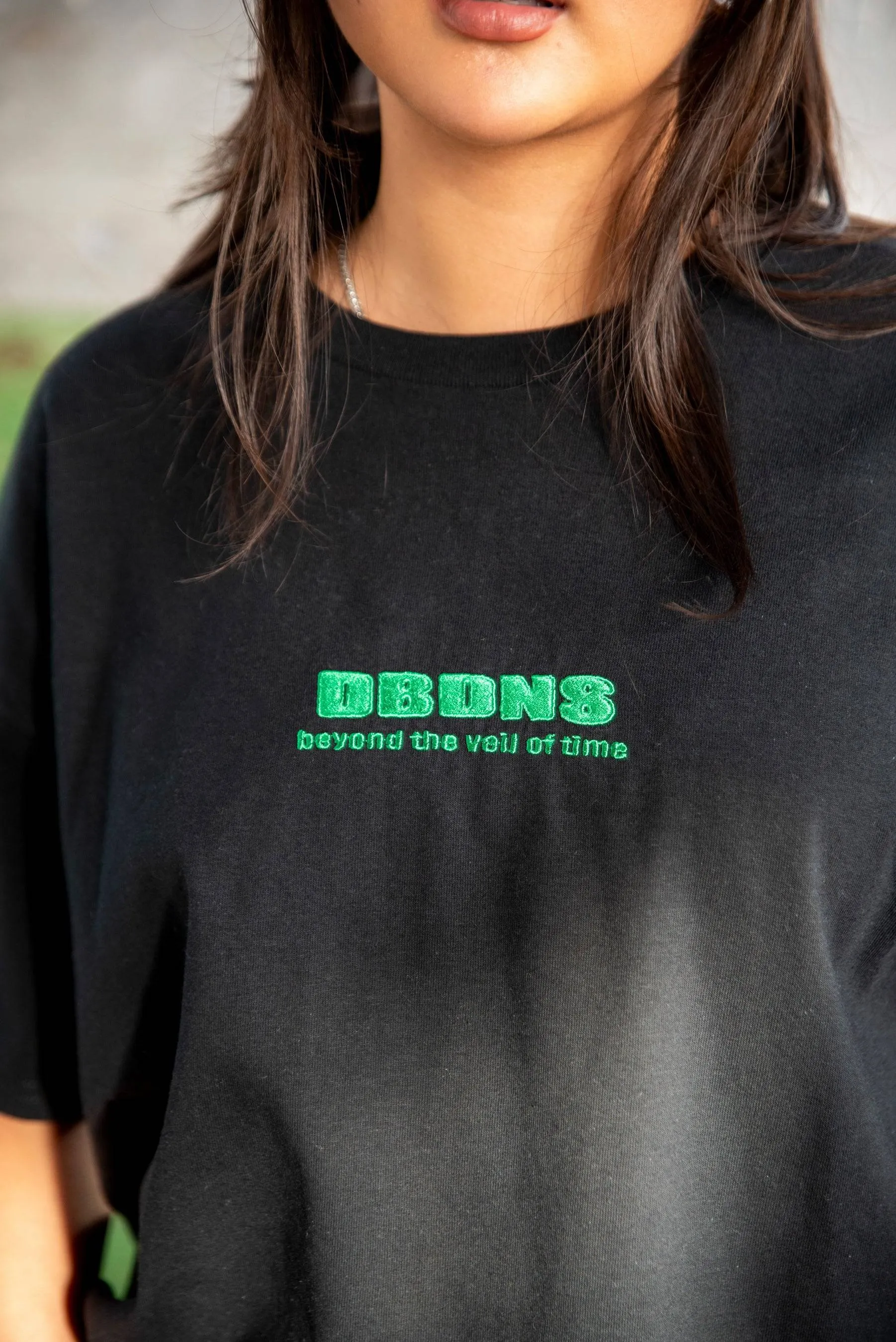 Short Sleeved T-Shirt in Black With DBDNS Logo Embroidery sold by Dream But Do Not Sleep product image thumbnail 3