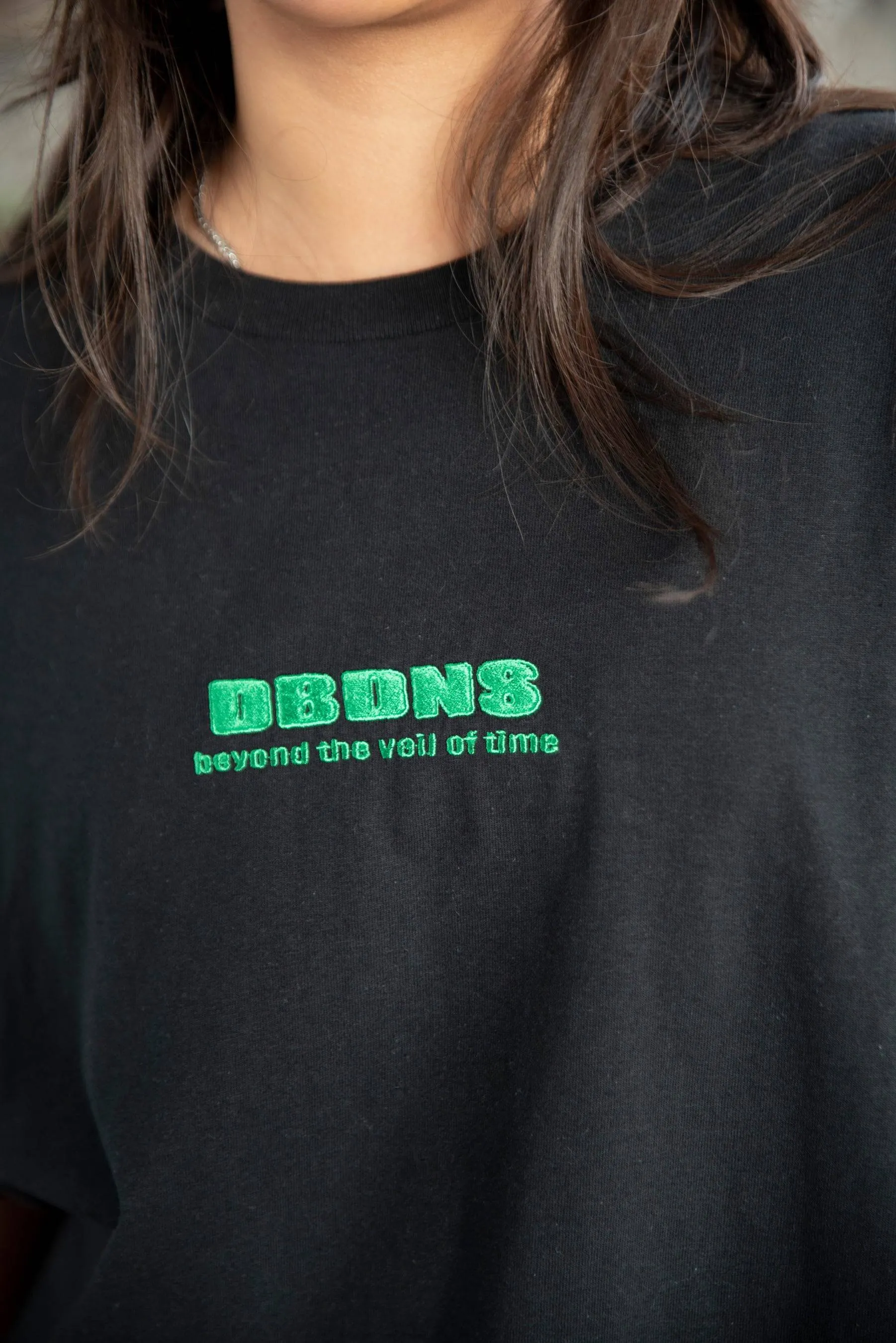 Short Sleeved T-Shirt in Black With DBDNS Logo Embroidery sold by Dream But Do Not Sleep product image thumbnail 4