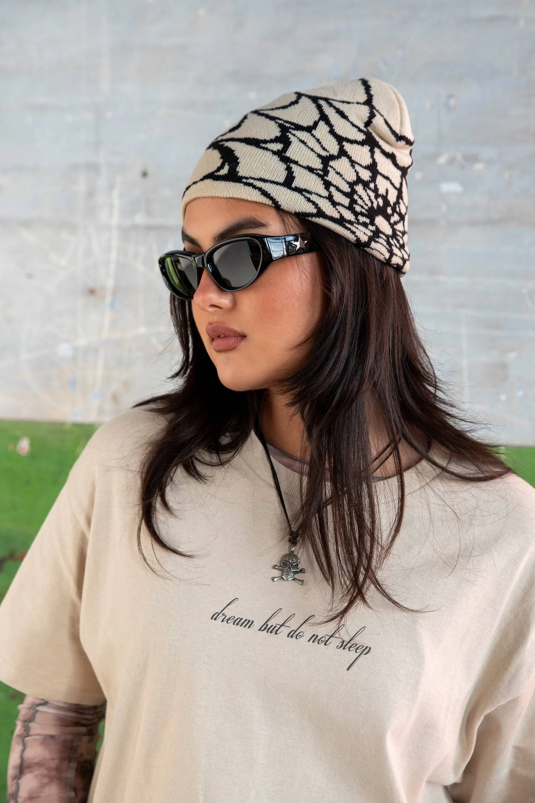 Short Sleeved T-shirt in Sand With Chinese Dragon Print sold by Dream But Do Not Sleep product image thumbnail 4