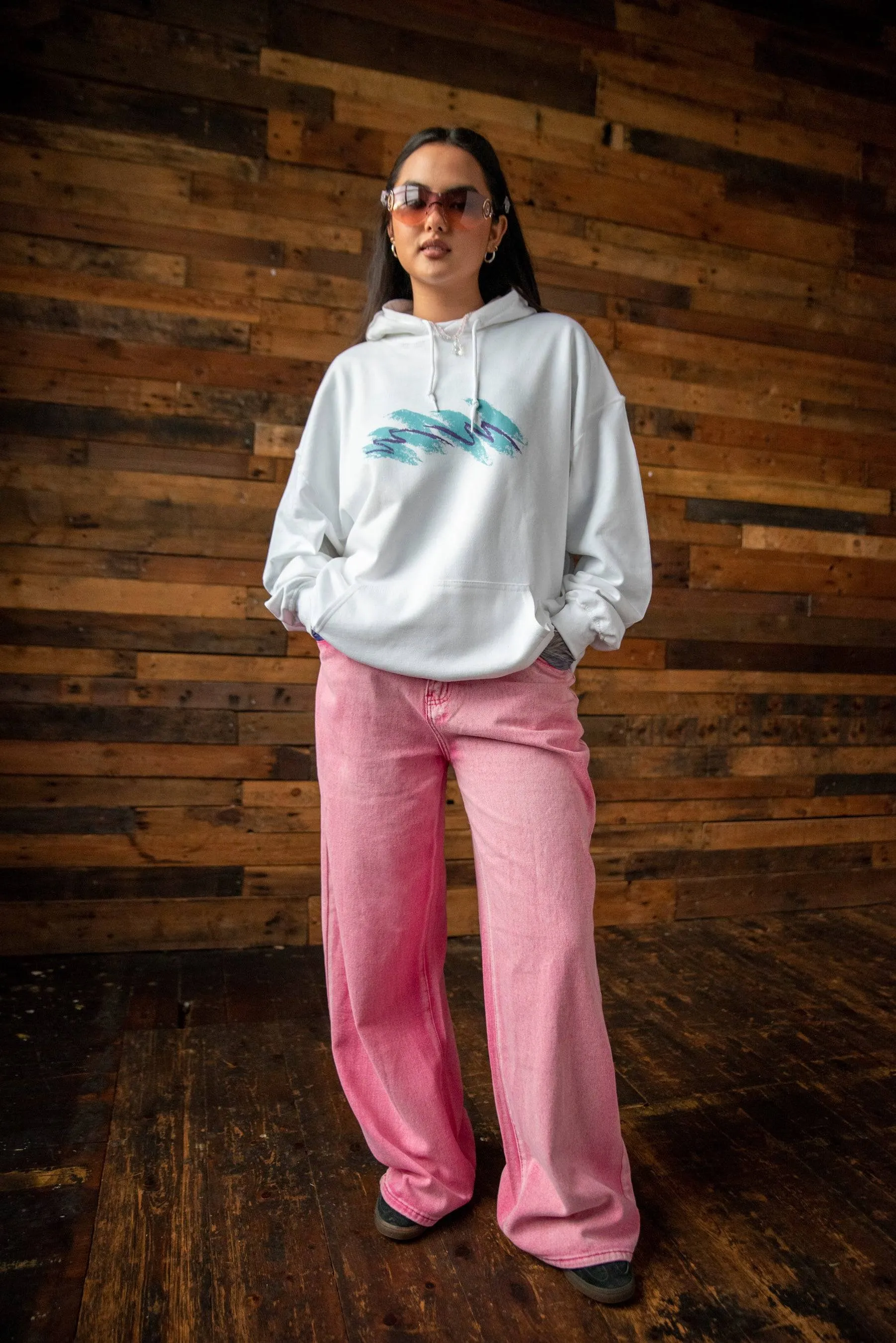 Hoodie in White with Jazz Cup Print sold by Dream But Do Not Sleep product image thumbnail 2