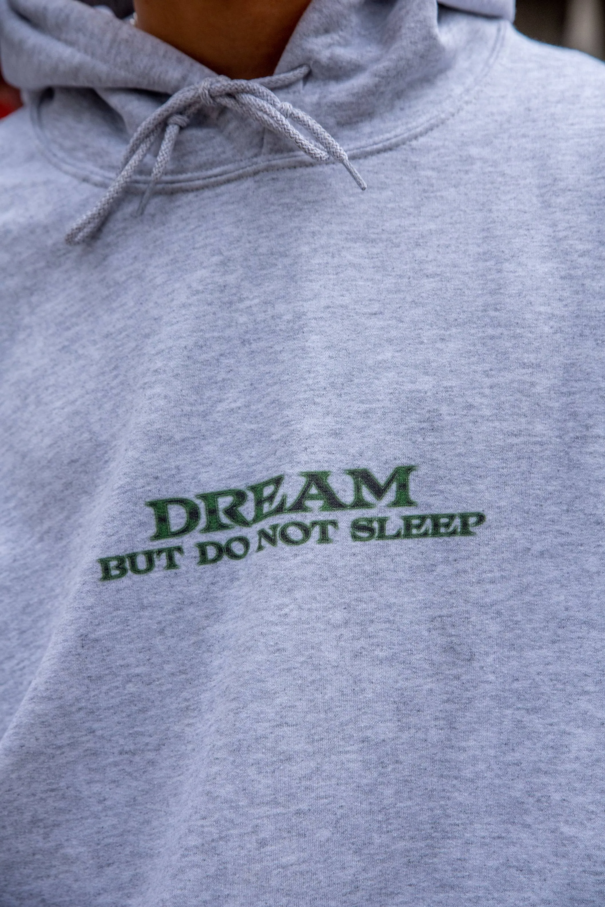 Hoodie in Ash Grey With DBDNS Futuristic Logo Print sold by Dream But Do Not Sleep product image thumbnail 5