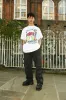Short Sleeved T-shirt in White with Mushroom Rave Nation Print sold by Dream But Do Not Sleep