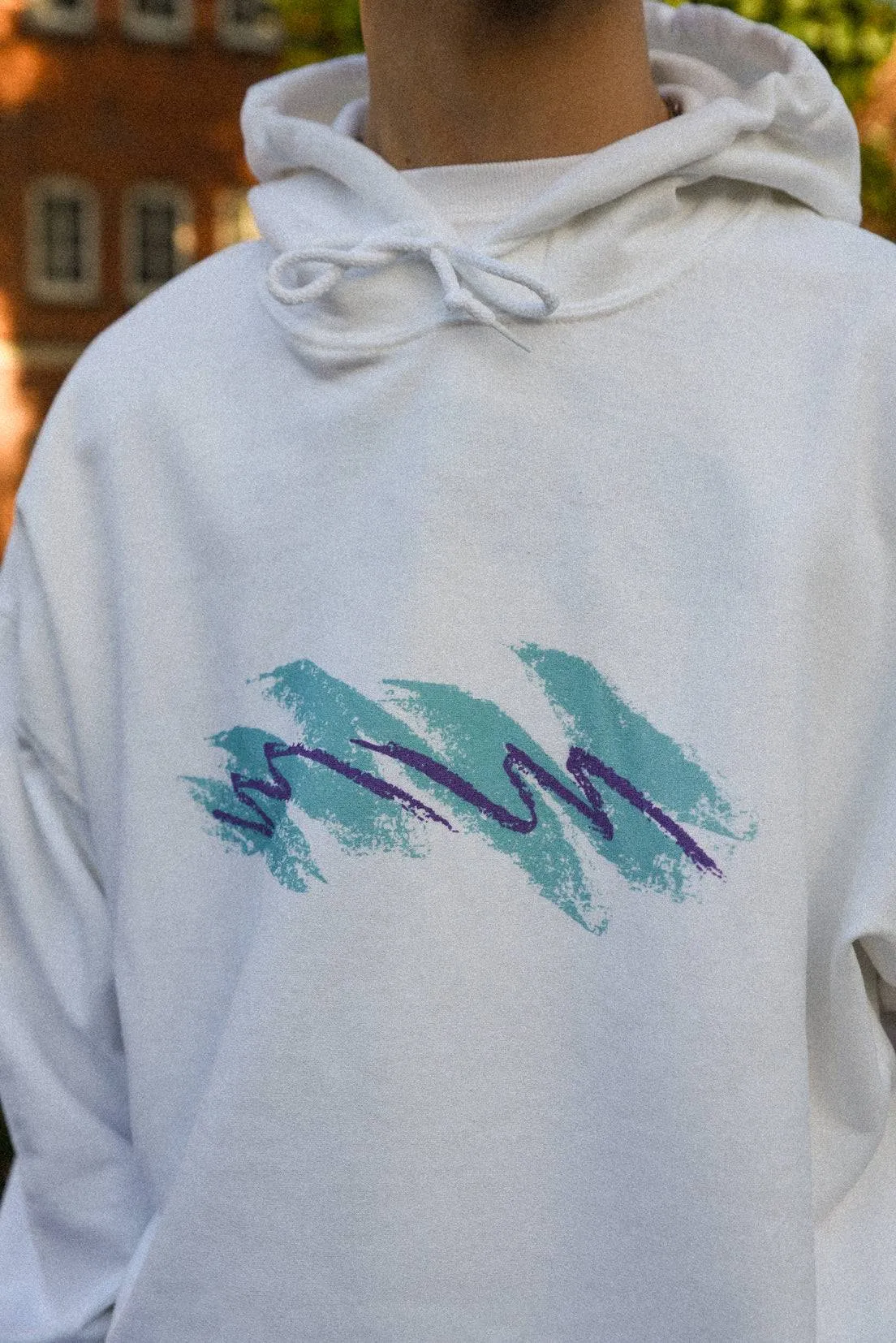 Hoodie in White with Jazz Cup Print sold by Dream But Do Not Sleep product image thumbnail 3