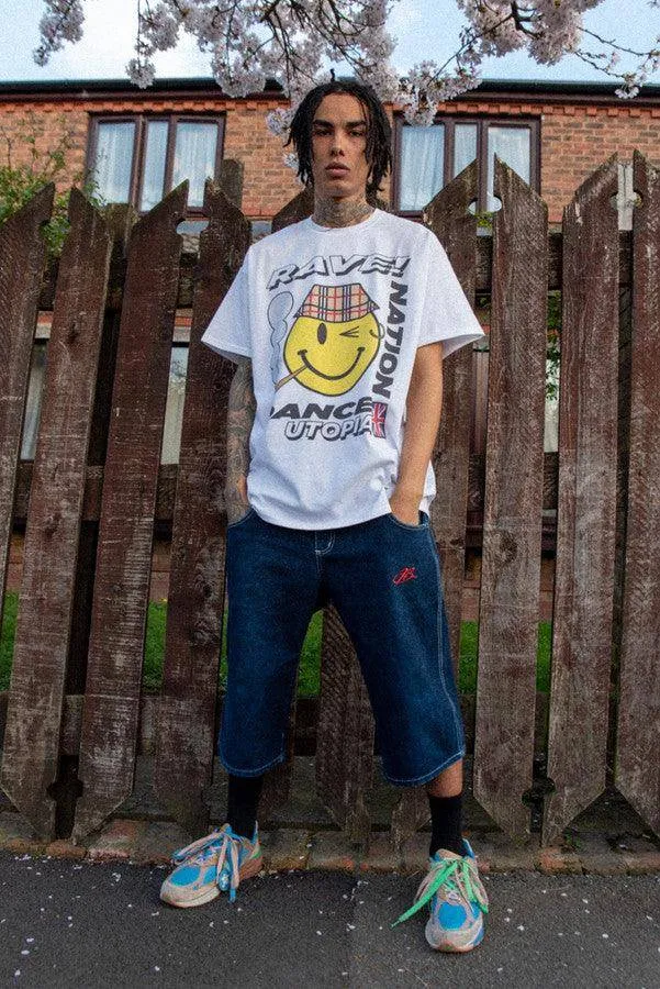 T-Shirt in White With Rave Nation Print sold by Dream But Do Not Sleep