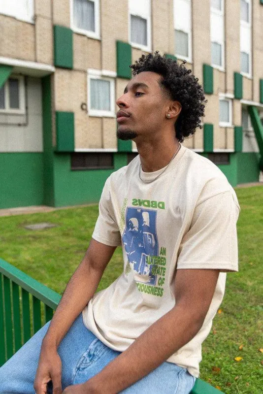 T-Shirt in Sand With Psychedelic Transformations Print sold by Dream But Do Not Sleep