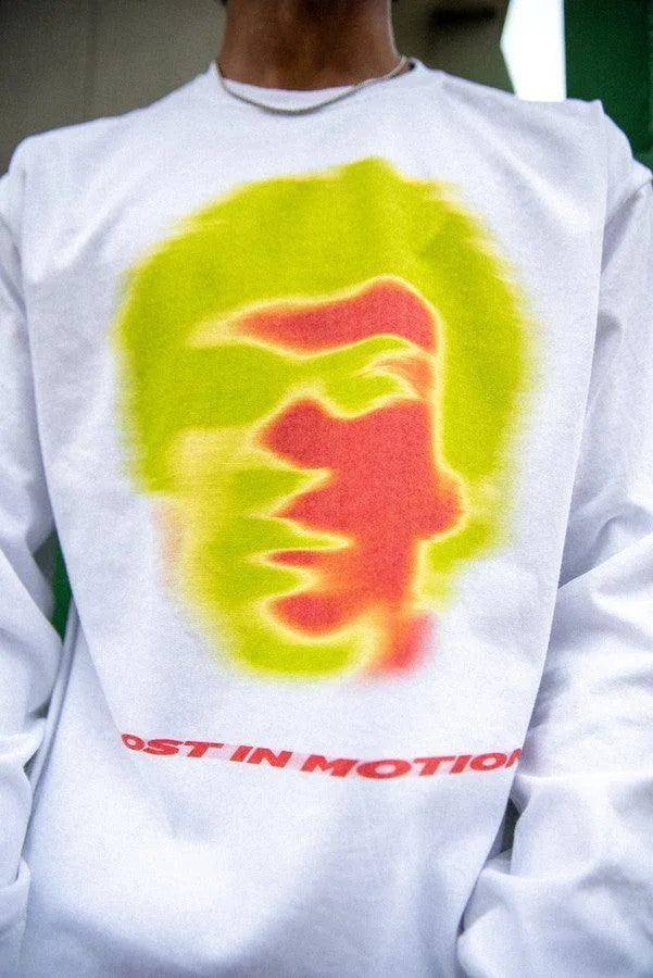 Long Sleeved T-Shirt in White With Lost In Motion Infrared Print sold by Dream But Do Not Sleep product image thumbnail 4