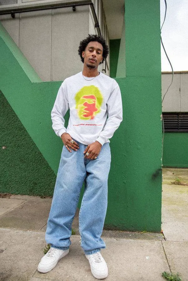 Long Sleeved T-Shirt in White With Lost In Motion Infrared Print sold by Dream But Do Not Sleep product image thumbnail 5