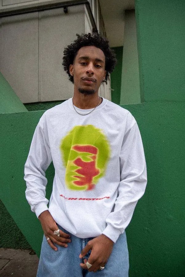 Long Sleeved T-Shirt in White With Lost In Motion Infrared Print sold by Dream But Do Not Sleep product image thumbnail 2