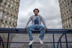 Long Sleeved T-Shirt in Ash Grey With Lost In Motion Infrared Print sold by Dream But Do Not Sleep
