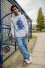 Long Sleeved T-Shirt in Ash Grey With Lost In Motion Infrared Print sold by Dream But Do Not Sleep