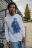 Long Sleeved T-Shirt in Ash Grey With Lost In Motion Infrared Print sold by Dream But Do Not Sleep