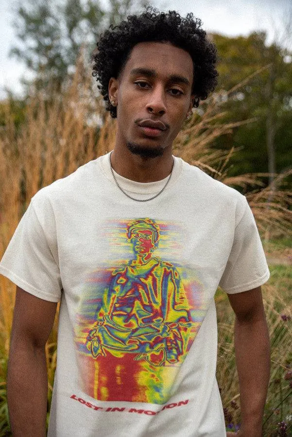 Short Sleeved T-Shirt in Neutral With Lost In Motion Infrared Print sold by Dream But Do Not Sleep product image thumbnail 2