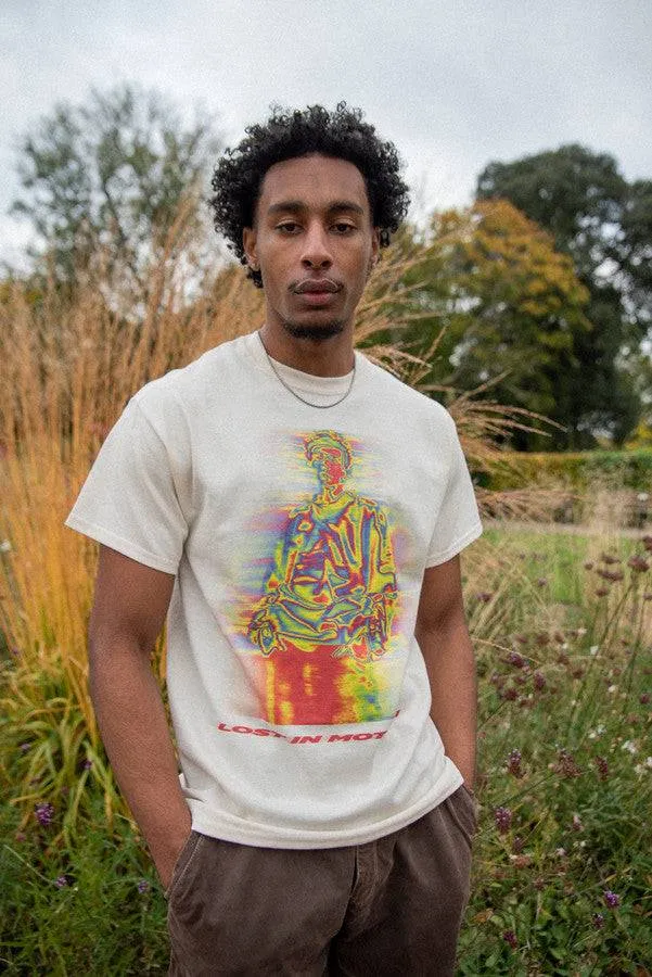 Short Sleeved T-Shirt in Neutral With Lost In Motion Infrared Print sold by Dream But Do Not Sleep