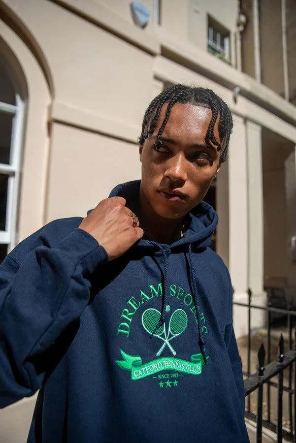 Hoodie in Navy with Catford Tennis Club Embroidery sold by Dream But Do Not Sleep product image thumbnail 2