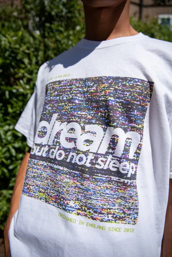Short Sleeved T-Shirt in White With VHS Print sold by Dream But Do Not Sleep product image thumbnail 3