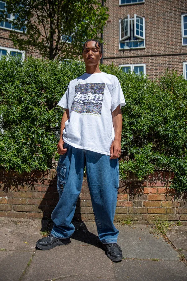 Short Sleeved T-Shirt in White With VHS Print sold by Dream But Do Not Sleep product image thumbnail 4