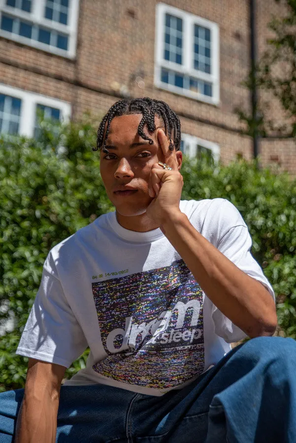 Short Sleeved T-Shirt in White With VHS Print sold by Dream But Do Not Sleep product image thumbnail 2