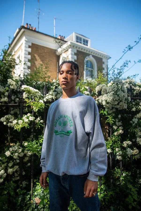 Heather Grey Sweatshirt with Catford Tennis Club Embroidery sold by Dream But Do Not Sleep
