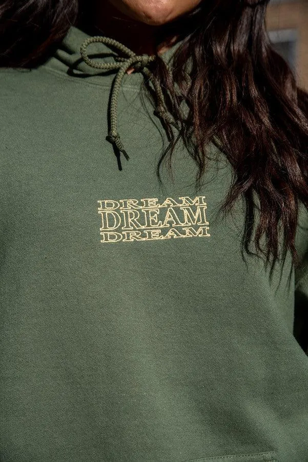 Hoodie In Military Green With Repeat Embroidery sold by Dream But Do Not Sleep product image thumbnail 3