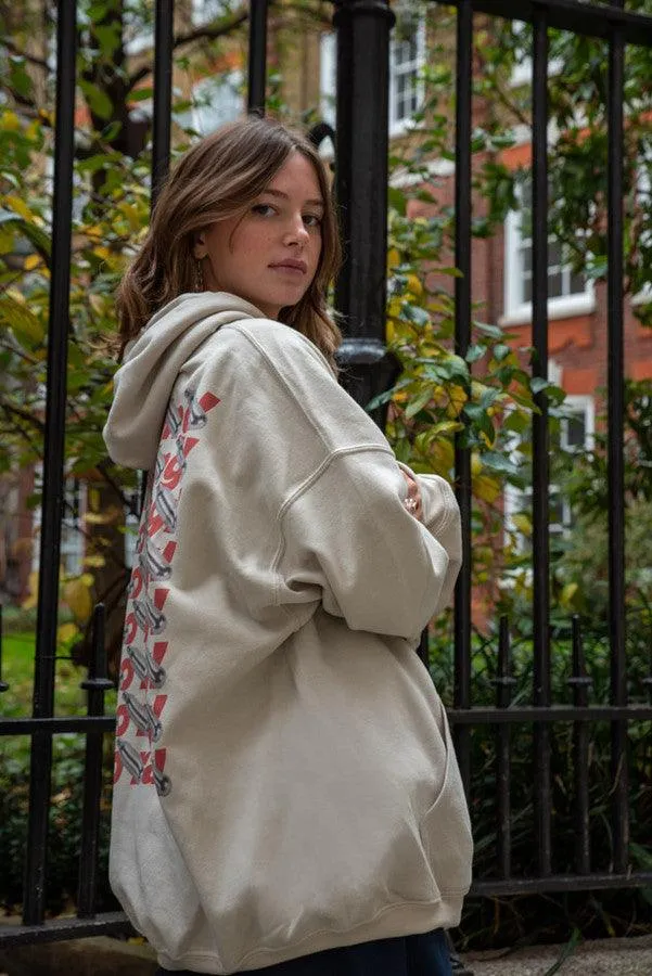 Hoodie in Sand With Go Raving! Print sold by Dream But Do Not Sleep product image thumbnail 4