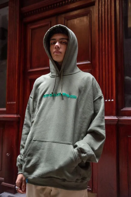 Green Hoodie With Green DBDNS Embroidery sold by Dream But Do Not Sleep