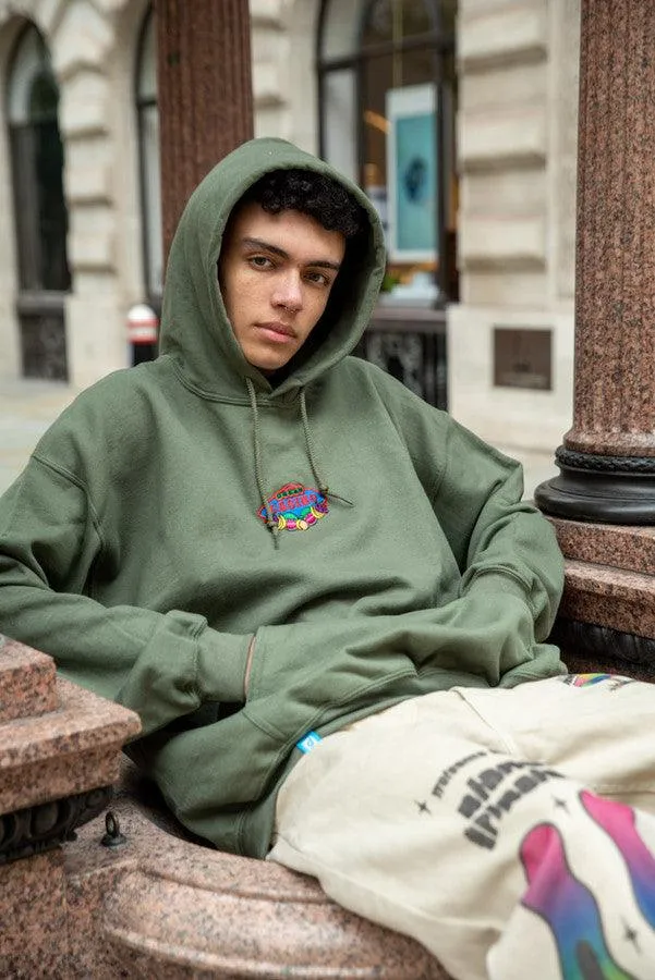 Green Hoodie With Dream Casino Embroidery sold by Dream But Do Not Sleep