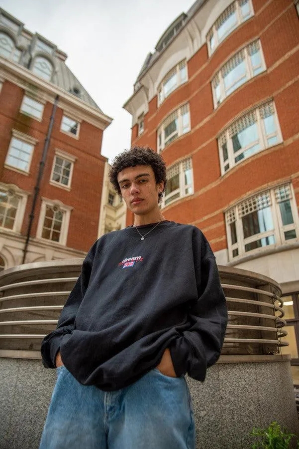 Black Sweatshirt With Dream Sports Embroidery sold by Dream But Do Not Sleep product image thumbnail 3