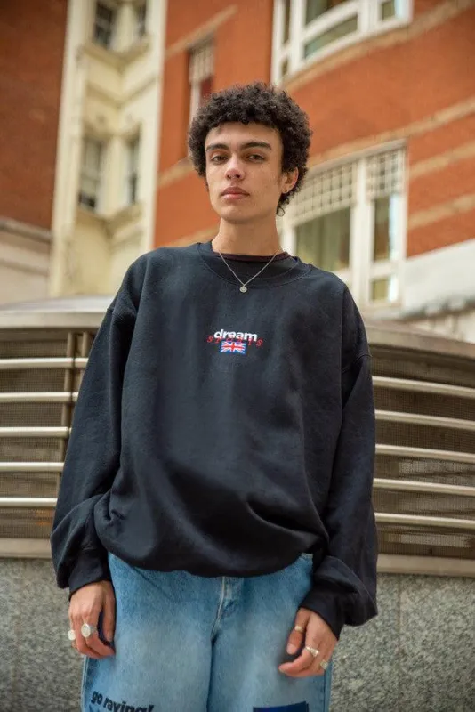 Black Sweatshirt With Dream Sports Embroidery sold by Dream But Do Not Sleep