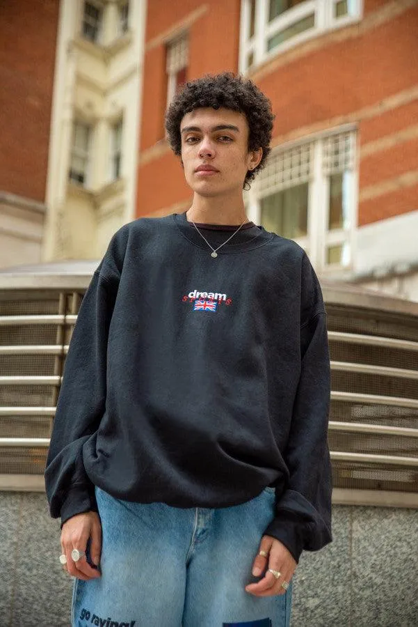 Black Sweatshirt With Dream Sports Embroidery sold by Dream But Do Not Sleep