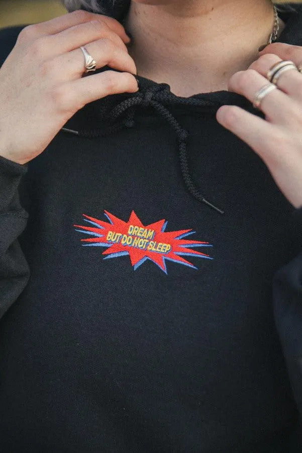 440gsm Black Hoodie With POW! Embroidered Logo sold by Dream But Do Not Sleep product image thumbnail 3