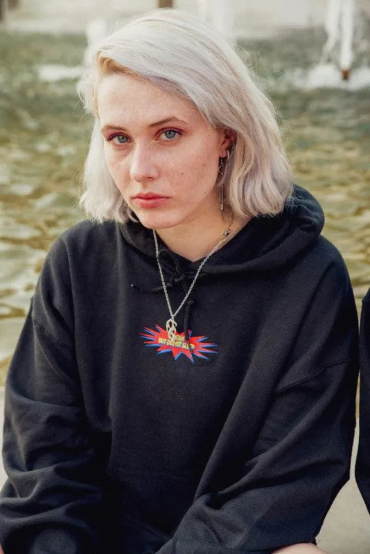 Black Hoodie With POW! Embroidered Logo sold by Dream But Do Not Sleep