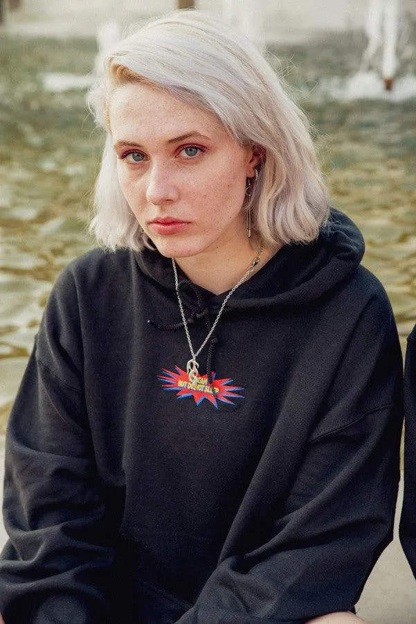 440gsm Black Hoodie With POW! Embroidered Logo sold by Dream But Do Not Sleep