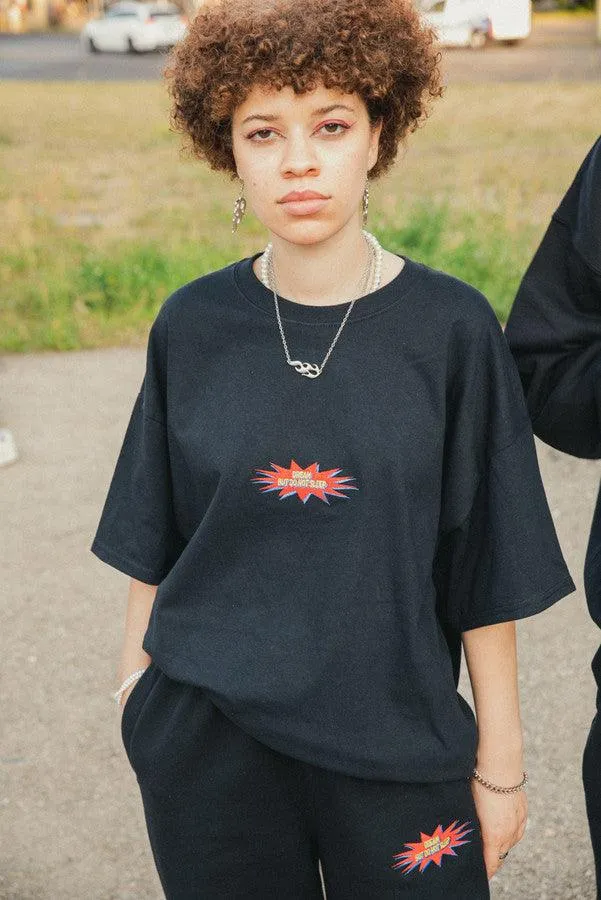 Black T-shirt With POW! Embroidered Logo sold by Dream But Do Not Sleep product image thumbnail 3